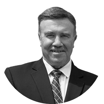 Black and White head shot photograph of Brad Goble, Market Network Executive at Codeac Solutions